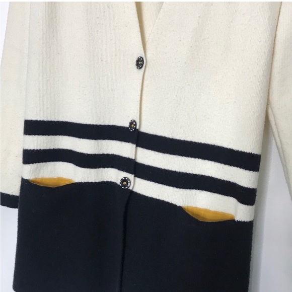 Angel of the North VARSITY cardigan Anthropologie Button Colorblock Oversized - Picture 2 of 3